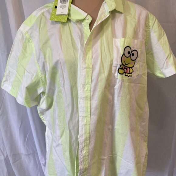 NWT Keroppi Stripe Woven Button-Up (Retired in 2022) - Picture 4 of 6